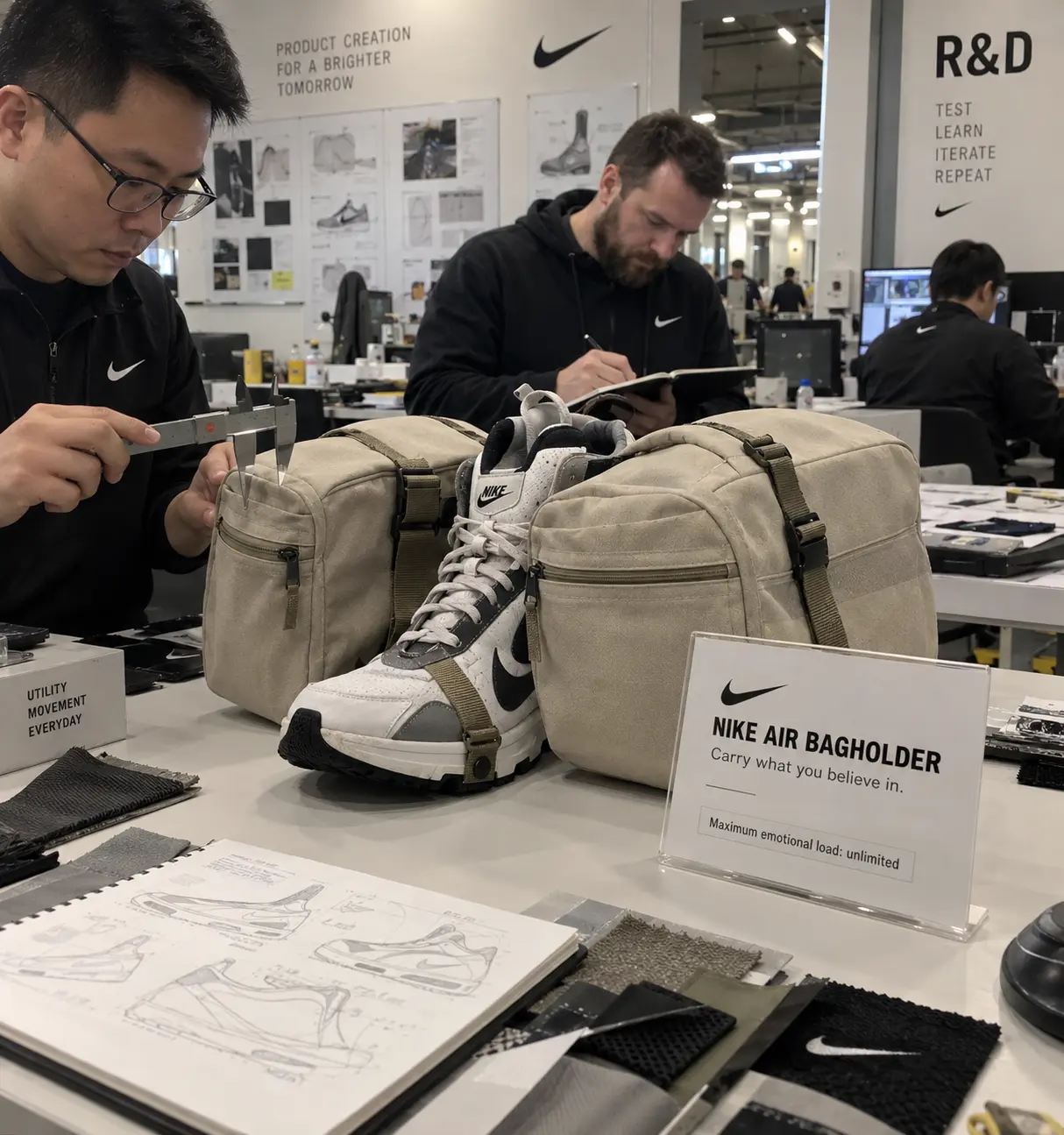 Design lab prototype: Nike Air Bagholder